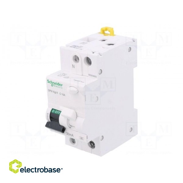 RCBO breaker | Inom: 20A | Ires: 30mA | Max surge current: 250A | IP20 image 1