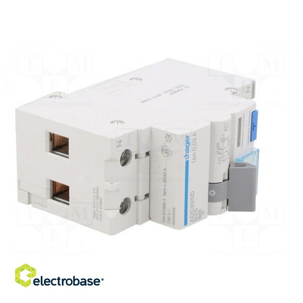 RCBO breaker | Inom: 25A | Ires: 30mA | Max surge current: 250A | IP20 image 8