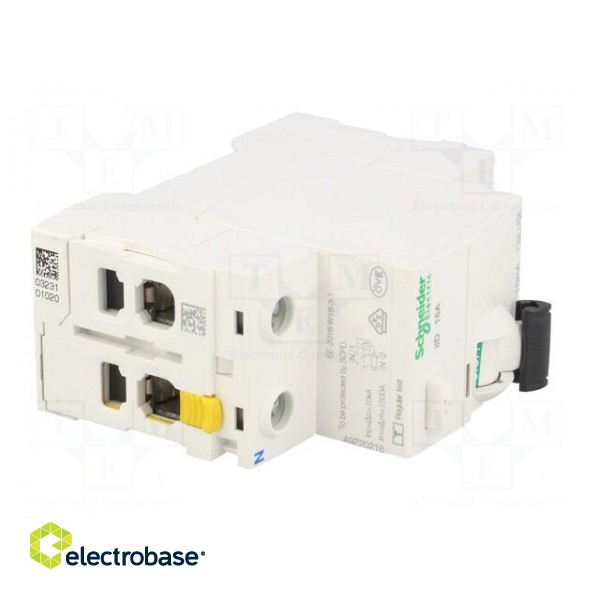 RCD breaker | Inom: 16A | Ires: 10mA | Poles: 2 | 400V | Mounting: DIN image 8