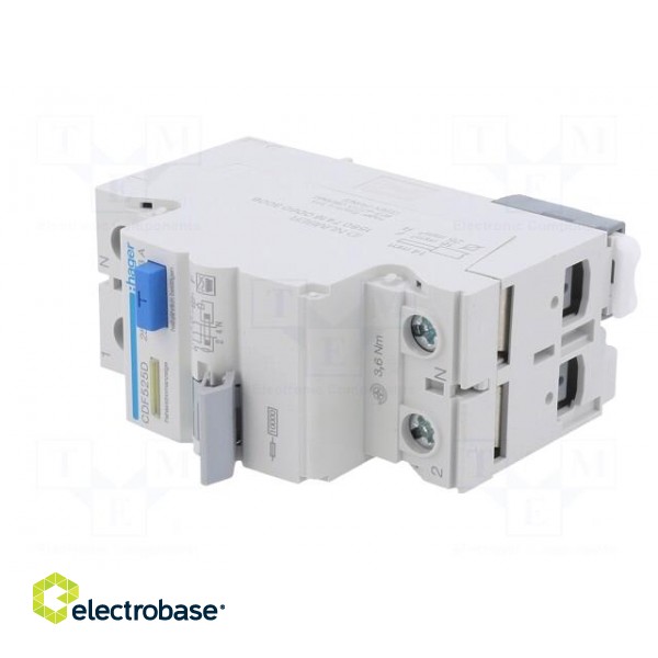 RCD breaker | Inom: 25A | Ires: 30mA | Max surge current: 250A | 240VAC image 2