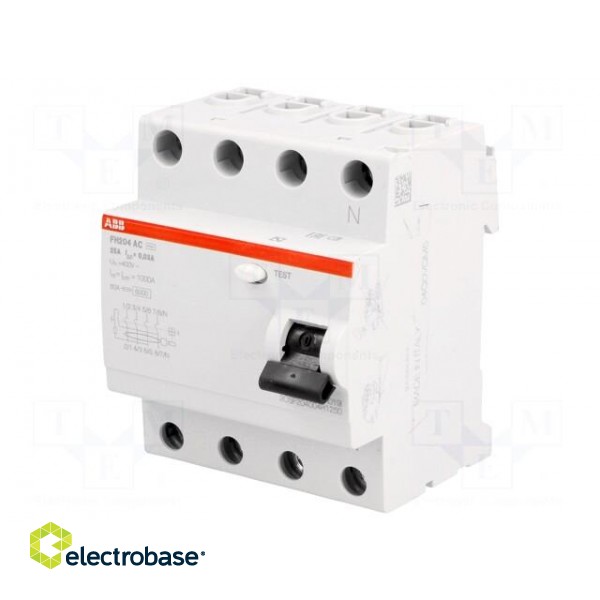 RCD breaker | Inom: 25A | Ires: 30mA | Max surge current: 250A | IP20 image 1