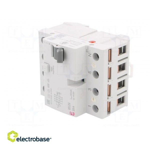 RCD breaker | Inom: 25A | Ires: 30mA | Poles: 4 | 230V,400V | IP20 | EFI image 2