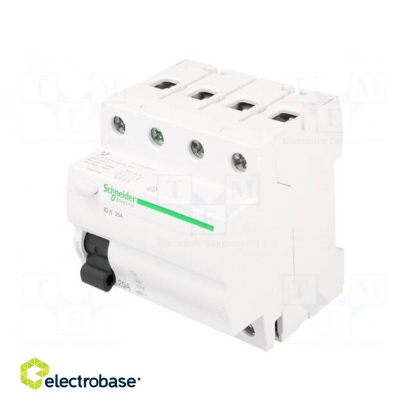 RCD breaker | Inom: 25A | Ires: 30mA | Poles: 4 | 400V | Mounting: DIN image 1