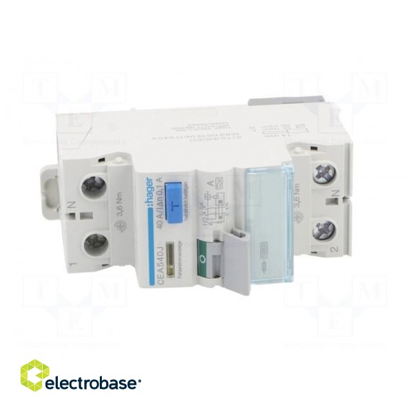 RCD breaker | Inom: 40A | Ires: 100mA | Max surge current: 250A | IP20 image 9