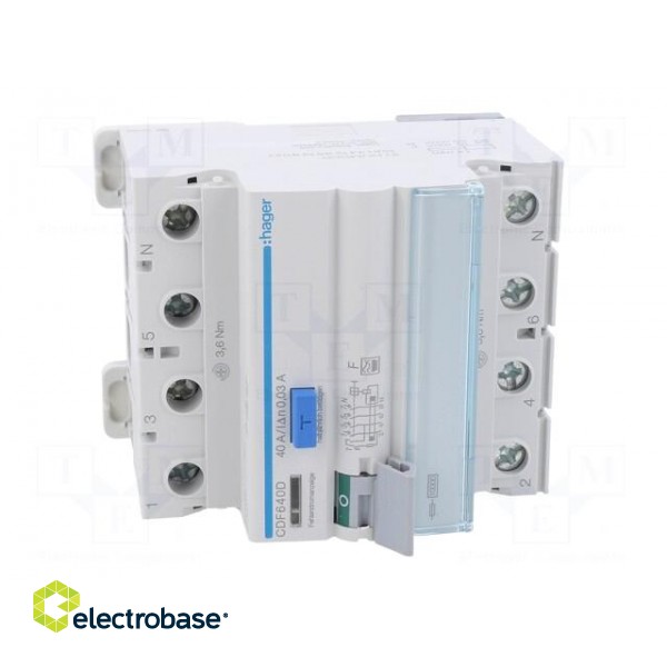 RCD breaker | Inom: 40A | Ires: 30mA | Max surge current: 250A | IP20 image 9