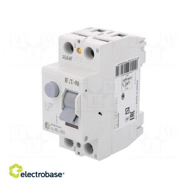 RCD breaker | Inom: 40A | Ires: 30mA | Max surge current: 250A | IP40 image 1