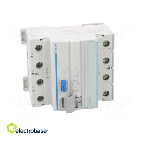 RCD breaker | Inom: 40A | Ires: 30mA | Max surge current: 250A | IP20 фото 9