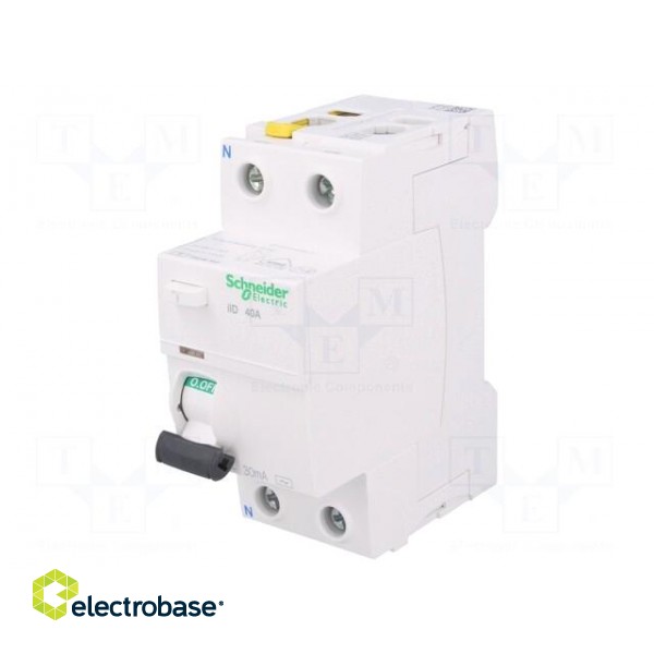RCD breaker | Inom: 40A | Ires: 30mA | Poles: 2 | 400V | Mounting: DIN image 1