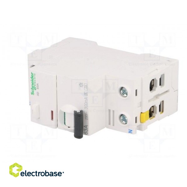 RCD breaker | Inom: 63A | Ires: 300mA | Poles: 2 | 400VAC | IP20 | 1÷25mm2 paveikslėlis 2