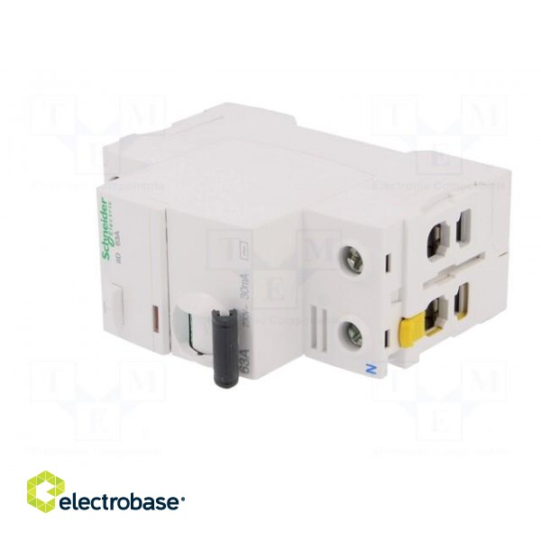 RCD breaker | Inom: 63A | Ires: 30mA | Poles: 2 | 400V | Mounting: DIN paveikslėlis 2