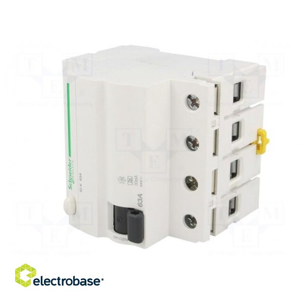 RCD breaker | Inom: 63A | Ires: 30mA | Poles: 4 | 400V | Mounting: DIN paveikslėlis 2