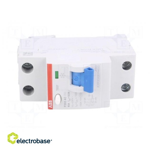 RCD breaker | Inom: 63A | Ires: 500mA | Max surge current: 5000A | IP20 paveikslėlis 9