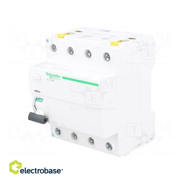 RCD breaker | Inom: 80A | Ires: 30mA | Poles: 4 | 400V | Mounting: DIN image 1
