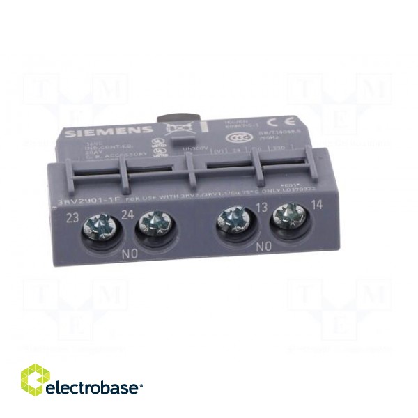 Auxiliary contacts | NO x2 | front | Leads: screw terminals | 3RV2 image 9