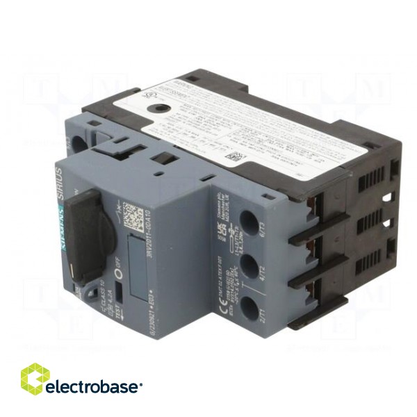 Motor breaker | 0.09kW | 220÷690VAC | for DIN rail mounting | 3RV2 image 2