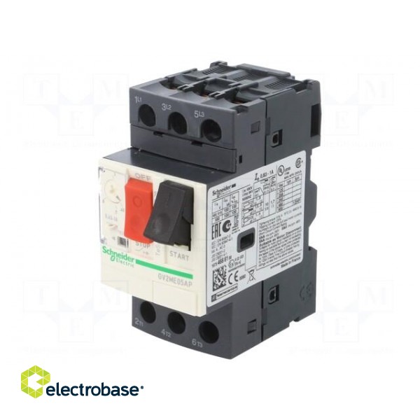 Motor breaker | 0.25kW | 230÷690VAC | DIN | Short circ.release: 13A image 1