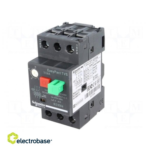 Motor breaker | 0.37kW | 230÷690VAC | DIN | Short circ.release: 22.5A фото 2