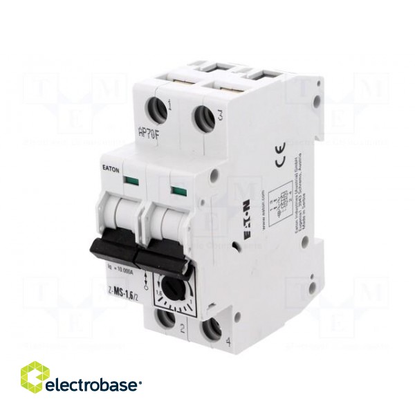 Motor breaker | 0.55kW | 220÷440VAC | for DIN rail mounting | 1÷1.6A image 1