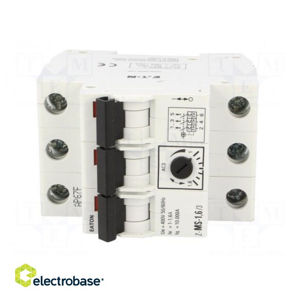 Motor breaker | 0.55kW | 220÷440VAC | for DIN rail mounting | 1÷1.6A image 9