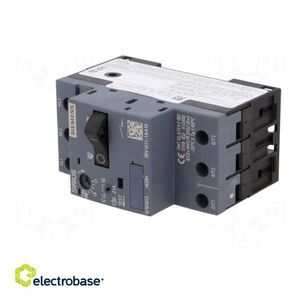 Motor breaker | 0.55kW | 220÷690VAC | DIN | Short circ.release: 21A image 2