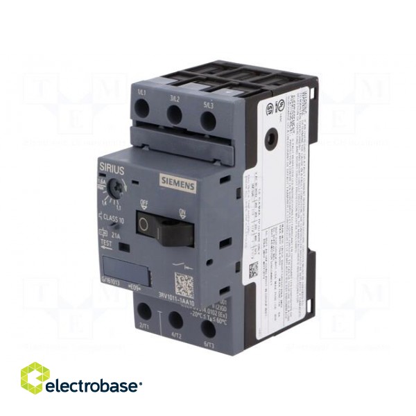 Motor breaker | 0.55kW | 220÷690VAC | DIN | Short circ.release: 21A image 1