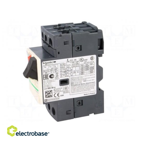 Motor breaker | 1.1/1.5kW | 230÷690VAC | DIN | IP20 | -20÷60°C фото 3