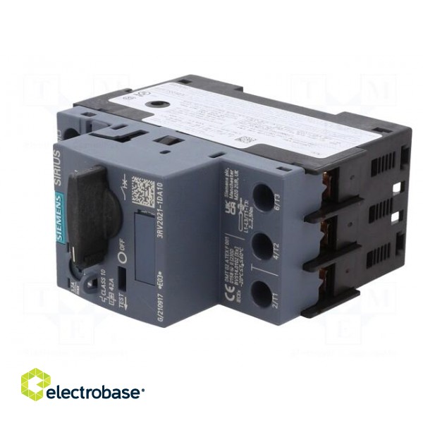 Motor breaker | 1.1kW | 220÷690VAC | for DIN rail mounting | Size: S0 image 2