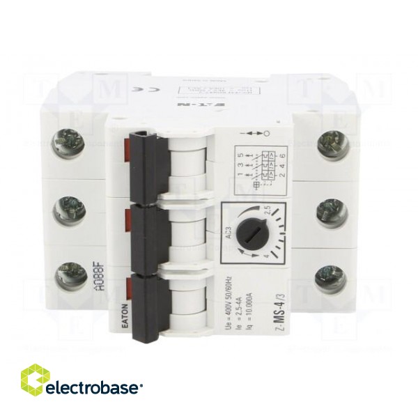 Motor breaker | 1.5kW | 220÷440VAC | for DIN rail mounting | 2.5÷4A image 9