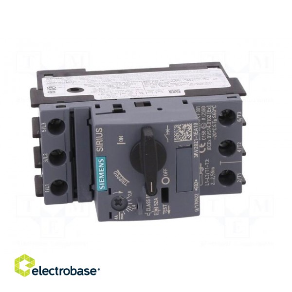 Motor breaker | 1.5kW | 220÷690VAC | DIN | Short circ.release: 52A paveikslėlis 9