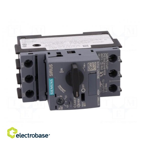 Motor breaker | 1.5kW | 220÷690VAC | for DIN rail mounting | Size: S0 image 9