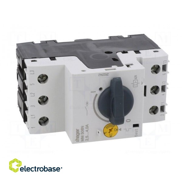 Motor breaker | 1.5kW | 230VAC | for DIN rail mounting | 2.5÷4A | IP20 image 9