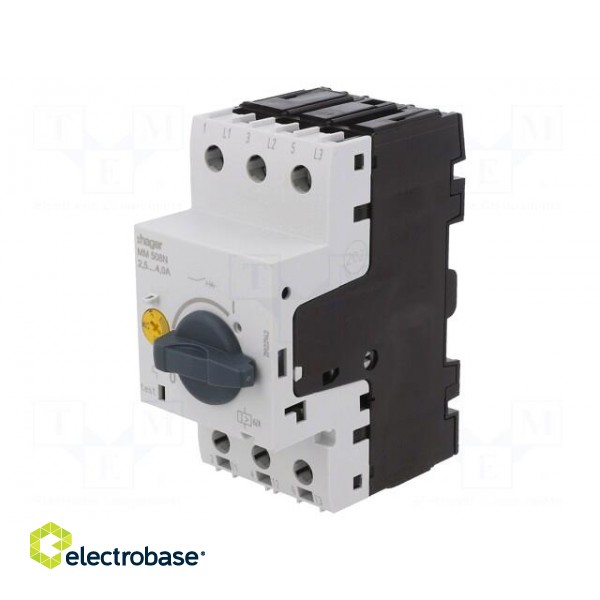Motor breaker | 1.5kW | 230VAC | for DIN rail mounting | 2.5÷4A | IP20 image 1