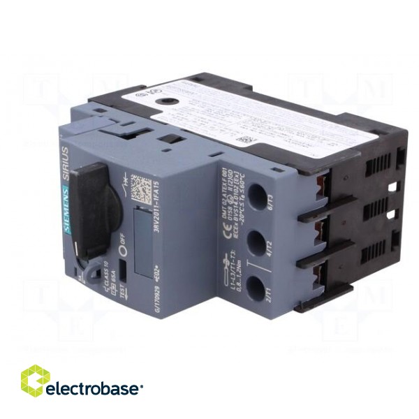 Motor breaker | 1.5kW | NO + NC | 220÷690VAC | for DIN rail mounting image 2
