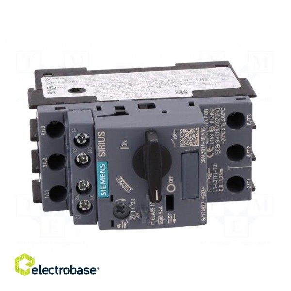 Motor breaker | 1.5kW | NO + NC | 220÷690VAC | for DIN rail mounting image 9