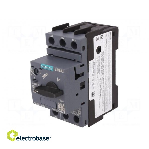 Motor breaker | 15kW | 220÷690VAC | for DIN rail mounting | Size: S0 image 1