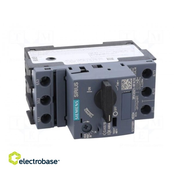 Motor breaker | 18.5kW | 220÷690VAC | for DIN rail mounting | 3RV2 image 9