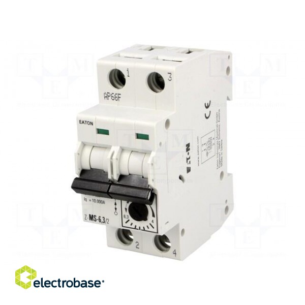 Motor breaker | 2.2kW | 220÷440VAC | for DIN rail mounting | 4÷6.3A image 1