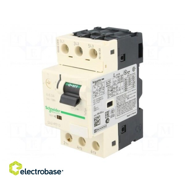 Motor breaker | 2.2kW | 230÷690VAC | DIN | Short circ.release: 138A image 1