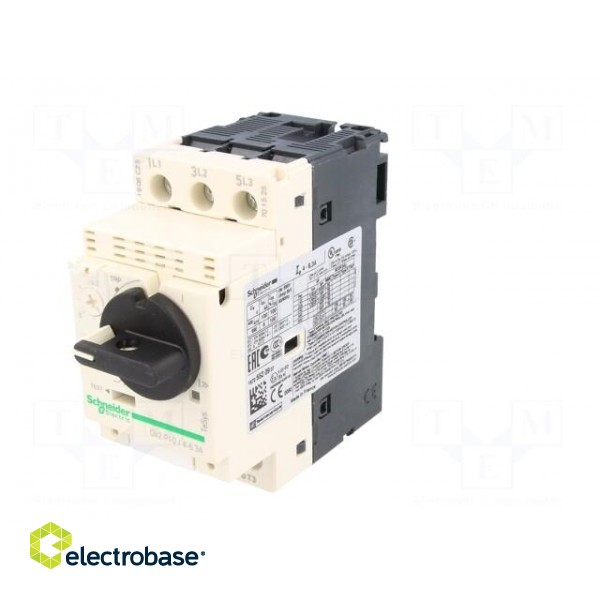 Motor breaker | 2.2kW | 230÷690VAC | DIN | Short circ.release: 78A image 2