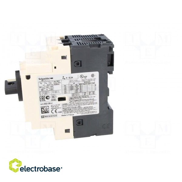 Motor breaker | 2.2kW | 230÷690VAC | DIN | Short circ.release: 78A image 3