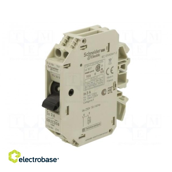 Motor breaker | 250VAC | for DIN rail mounting | IP20 | -20÷60°C