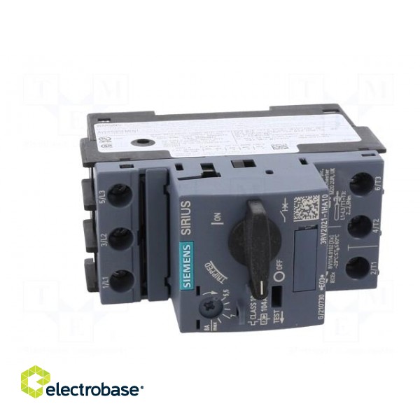 Motor breaker | 3kW | 220÷690VAC | for DIN rail mounting | Size: S0 image 9