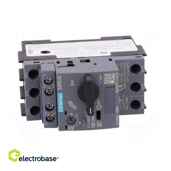 Motor breaker | 4kW | NO + NC | 220÷690VAC | for DIN rail mounting image 9