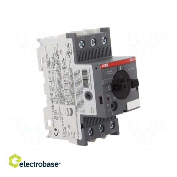 Motor breaker | 5.5kW | 208÷690VAC | DIN | Overcurrent release: 8÷12A фото 8