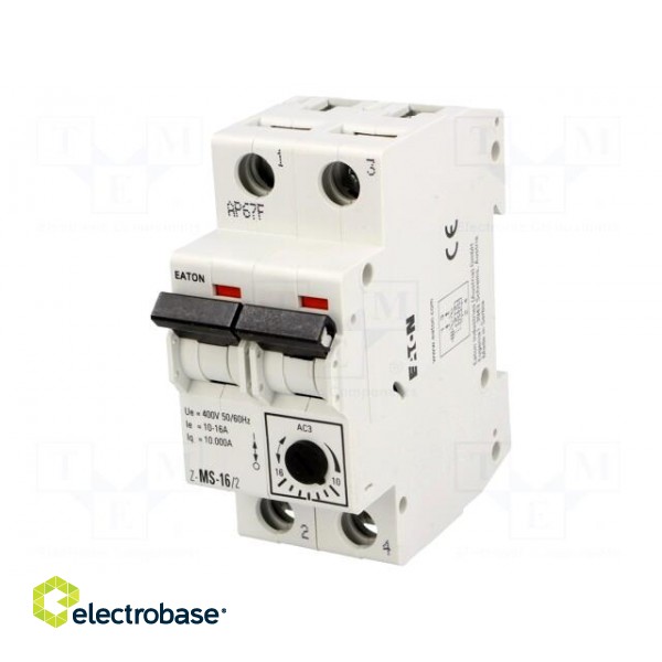 Motor breaker | 7.5kW | 220÷440VAC | for DIN rail mounting | 10÷16A image 1
