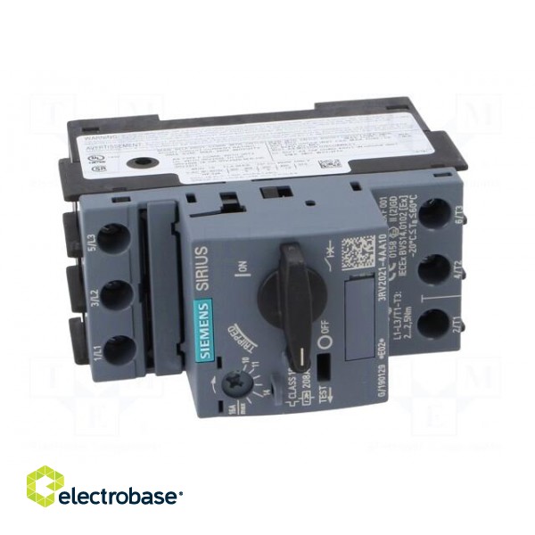Motor breaker | 7.5kW | 220÷690VAC | for DIN rail mounting | Size: S0 image 9