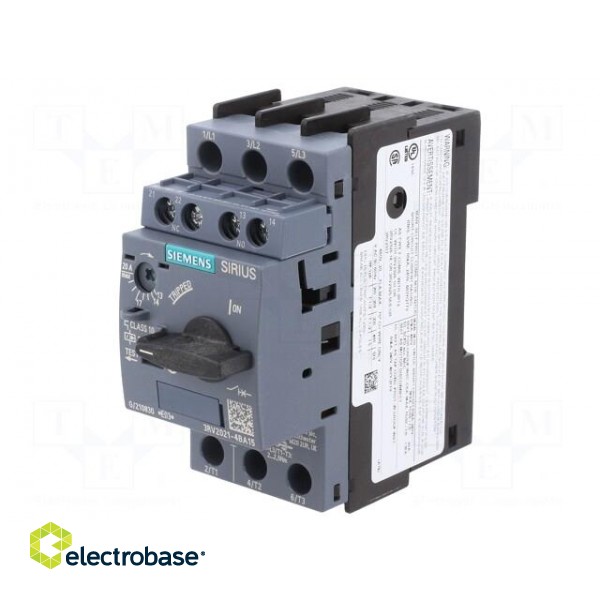 Motor breaker | 7.5kW | NO + NC | 220÷690VAC | for DIN rail mounting image 1