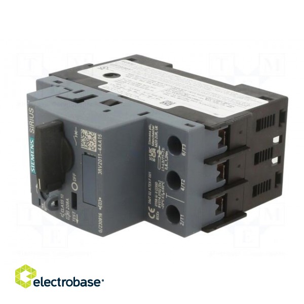 Motor breaker | 7.5kW | NO + NC | 220÷690VAC | for DIN rail mounting фото 2