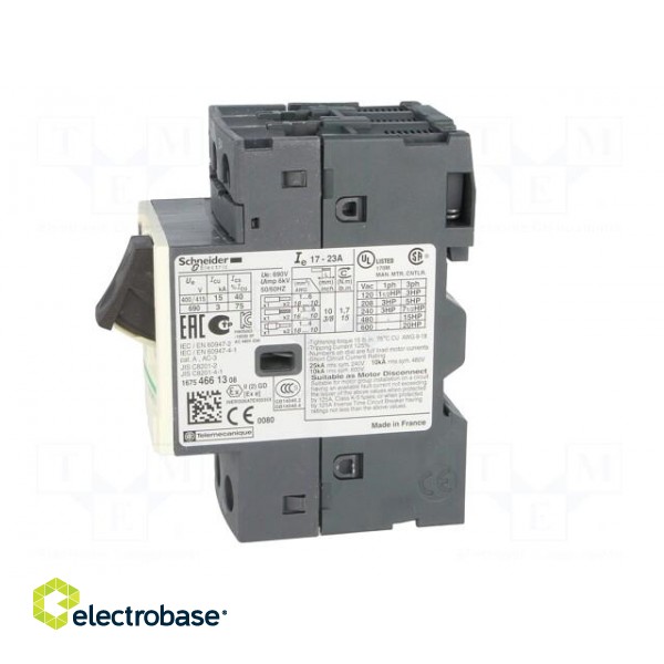 Motor breaker | 9kW | 230÷690VAC | DIN | Overcurrent release: 17÷23A image 3