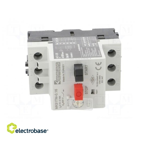 Motor breaker | for DIN rail mounting | 0.1÷0.16A | IP40 | -5÷40°C image 9